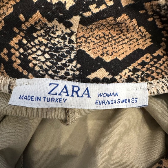 Zara Snake Print Dress w/Waist Tie - Picture 5 of 5